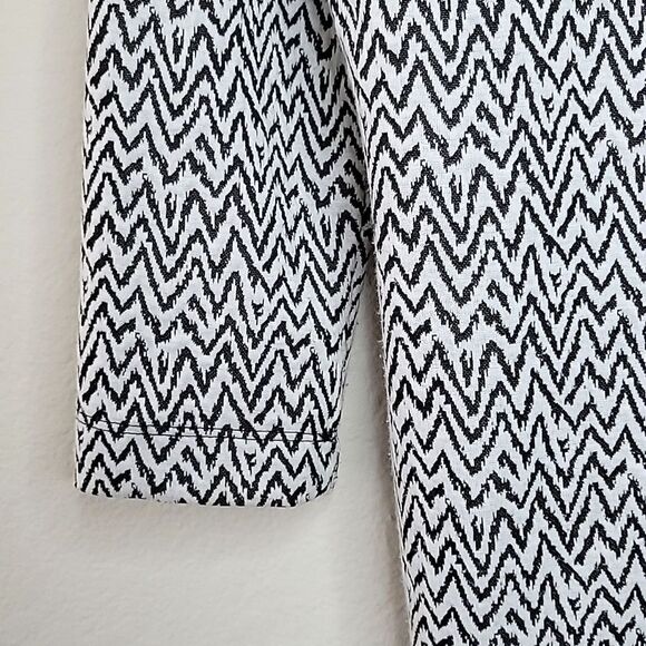 HAZEL Black White Long Sleeve Collared Cardigan Blazer Jacket size S - Picture 5 of 16